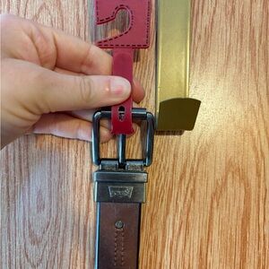 Levi’s Reversible Brown Leather Belt with Black Buckle